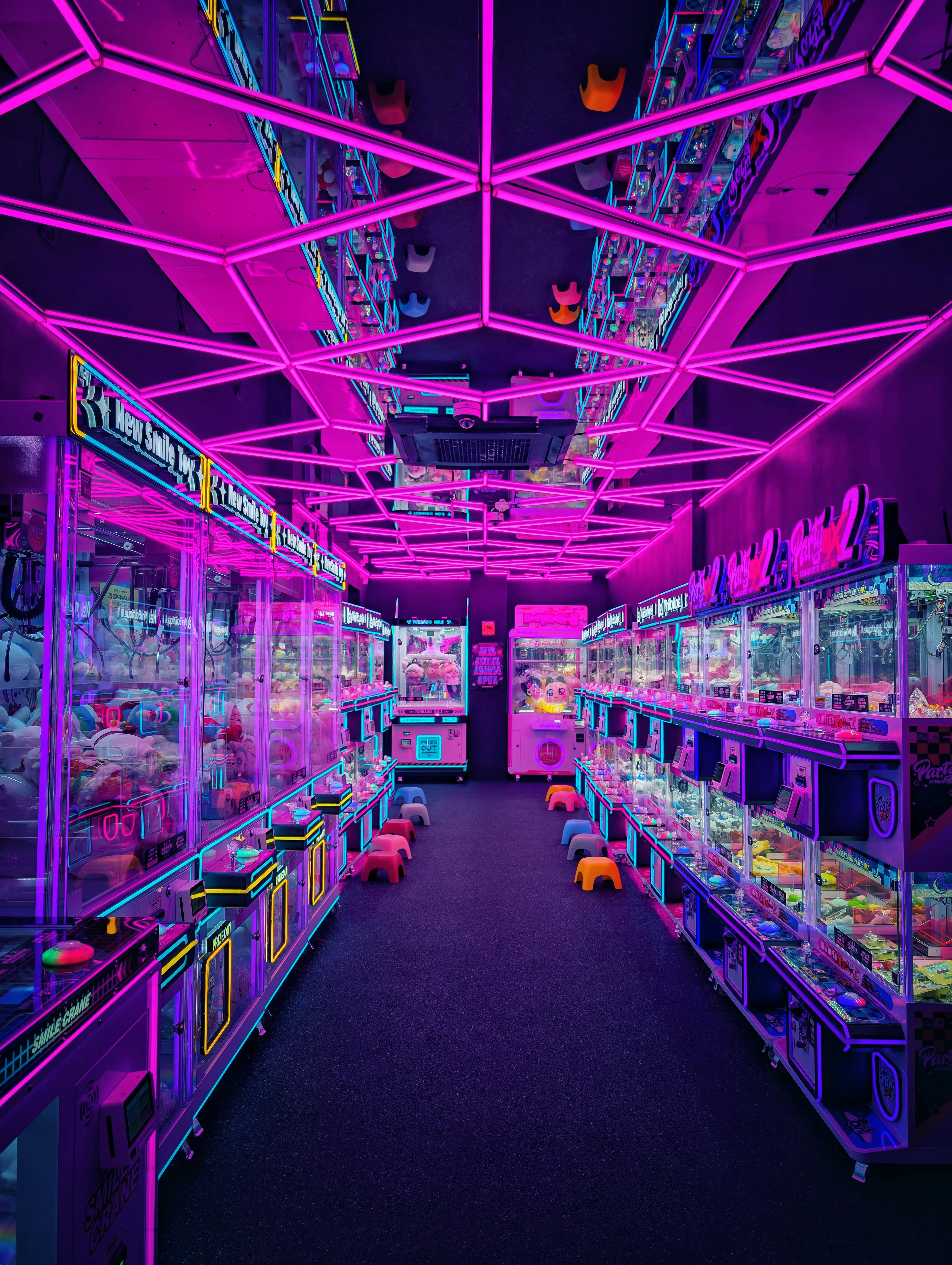 Brand-themed claw machine room