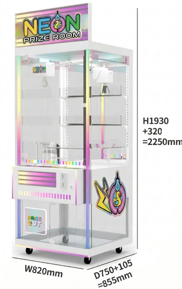 Neon Prize Room claw machine